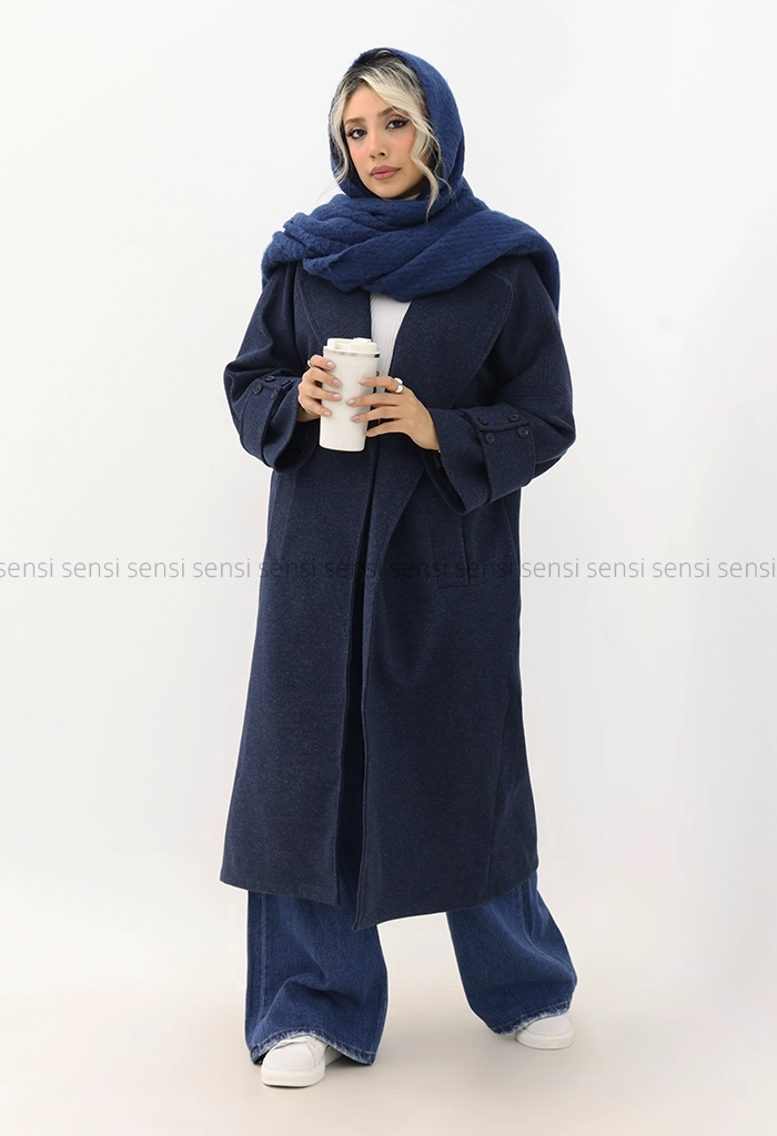 پالتو فوتر پشت دکمه آستر دار کد1005030