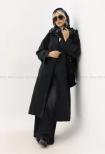 پالتو فوتر پشت دکمه آستر دار کد1005030