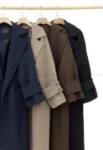 پالتو فوتر پشت دکمه آستر دار کد1005030