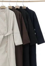 پالتو فوتر یقه ایستاده آستر دار کد1004971