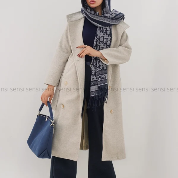 پالتو فوتر یقه ایستاده آستر دار کد1004971