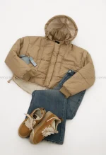 کاپشن کلاه دار پشم شیشه کد1004773