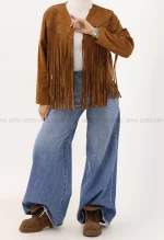 کت جیر آستر دار سرخپوستی کد1005024