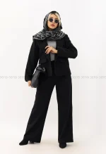 کت فوتر باکسی تک دکمه آستر دارکد1004802