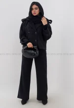 کراپ کت موهری آستر دار کد1004967